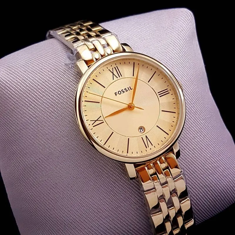 Fossil Jacqueline Gold-tone Dial Ladies Watch- ES3434